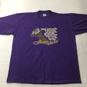 Vintage John 14:6 Jesus Christ Size 2XL xxl purple I am the way holy spirit